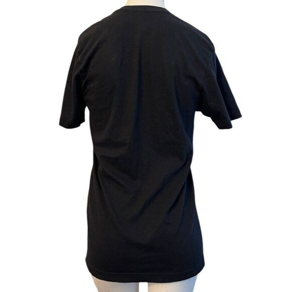 Polo Ralph Lauren Ladies Small Black V Neck T Shirt Red Embroidered Pony Logo - Picture 3 of 4